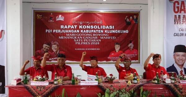 Pdi Perjuangan Klungkung Bangun Posko Satukan Strategi Menangkan Ganjar