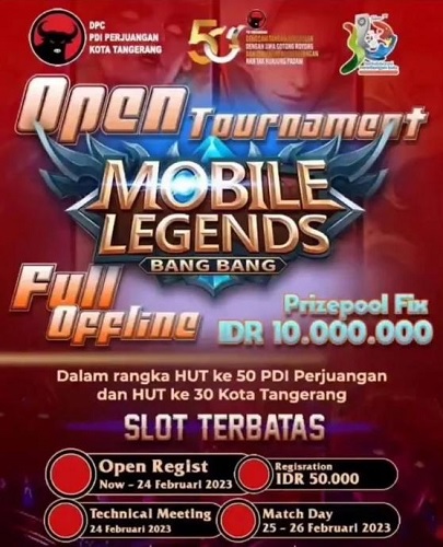 Keren Banteng Kota Tangerang Gelar Event Mobile Legend