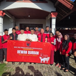 Aria Guna Pimpin Pemotongan Kurban PDIP Pesawaran dan Tegaskan Komitmen Hadir untuk Rakyat