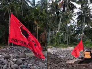 Lumpur Masih Tebal, PDI Perjuangan Terus Bergerak Turunkan Alat Berat untuk Normalisasi Sungai di Tanah Datar dan Agam