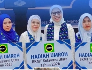 Yasti Soepredjo Mokoagow Berangkatkan Umroh Pengurus BKMT Sulawesi Utara