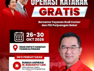 Rudi Center Kembali Gelar Operasi Katarak Gratis Bagi Masyarakat Bangka Belitung