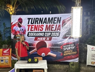 Peringati Bulan Bung Karno, DPC PDI Perjuangan Balikpapan Gelar Turnamen Tenis Meja 