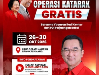 Rudianto Tjen Pastikan Seluruh Layanan Operasi Katarak di Pangkalpinang, Tanpa Biaya