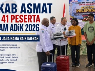 Pemkab Asmat Lepas 41 Peserta Program ADiK 2026, Wabup Minta Jaga Nama Baik Daerah