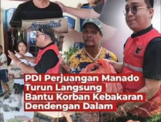 Wujud Nyata Kepedulian & Gotong Royong, Banteng Manado Turun Langsung Bantu Korban Kebakaran