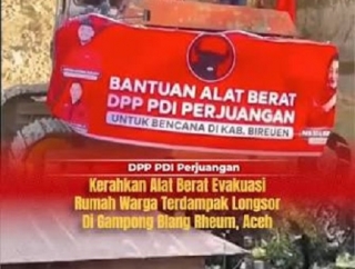DPC PDI Perjuangan Aceh Tengah Inisiasi Bantu Alat Berat Untuk Warga Terdampak Longsor