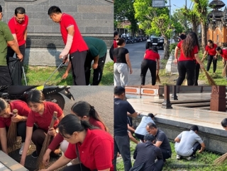 Serentak! Bupati Jembrana Pimpin ASN dan Polres Gotong Royong Bersihkan Fasilitas Publik