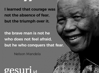 The brave man is not he who does not feel afraid