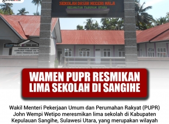 Wakil Menteri PUPR Resmikan Lima Sekolah di Sangihe