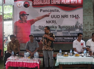 Endro Gelar Sosialisasi Empat Pilar di Pekon Sukamulya
