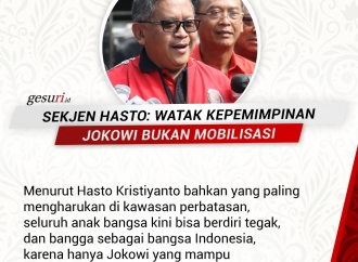 Hasto: Watak Kepemimpinan Jokowi Bukan Mobilisasi (4/8)