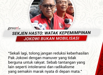 Hasto: Watak Kepemimpinan Jokowi Bukan Mobilisasi (7/8)