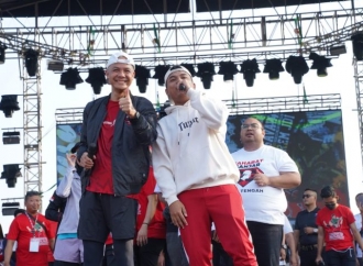 Sahabat Ganjar Gelar Senam Sehat Bersama di Kota Surabaya