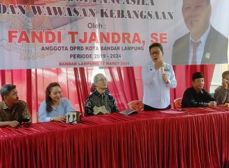 Selesai Pileg, Fandi Tjandra Kembali Gelar Sosialisasi Pembinaan Ideologi Pancasila dan Wawasan Kebangsaan