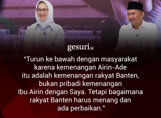 "Kemenangan Airin-Ade adalah kemenangan rakyat Banten..."