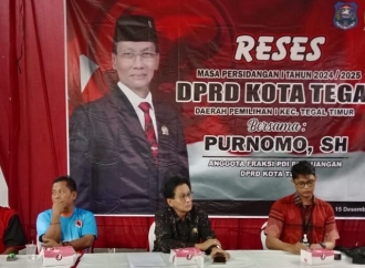 Purnomo Reses Masa Persidangan Satu Tahun 2024/2025, Serap Apresiasi Warga Kota Tegal