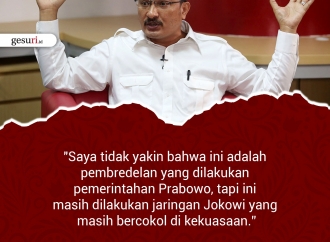 "Saya tidak yakin bahwa pembredelan dilakukan pemerintahan Prabowo.."