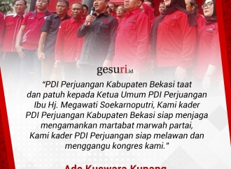 "PDI Perjuangan Bekasi taat dan patuh pada Ketua Umum..."