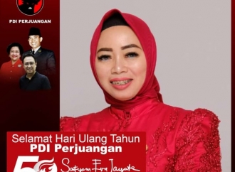 Srikandi Banteng Ny. Rita Haryati Ucapkan Selamat HUT ke-52 PDI Perjuangan