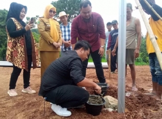 Dua Politisi Muda PDI Perjuangan Hadir di Kasokandel Majalengka Letakan Batu Pertama Pembangunan Yayasan Yatim Piatu