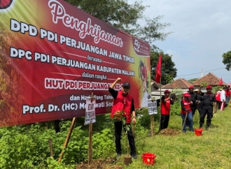 Banteng Jatim Gelar Aksi Tanam Ribuan Bibit Pohon di Kabupaten Malang