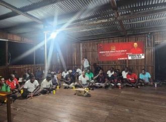 Edoardus Kaize Sosialisasi Empat Pilar Bersama Seluruh Elemen Mahasiswa di Merauke