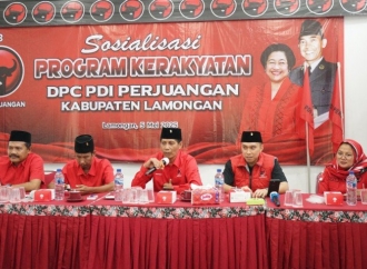 Tiga Pilar PDI Perjuangan Lamongan Perkuat Sinergi dalam Sosialisasi Program Kerakyatan