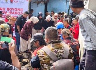 Hari Lahir Pancasila, Banteng Garut Gotong Royong Bangun Rumah Emak Eja