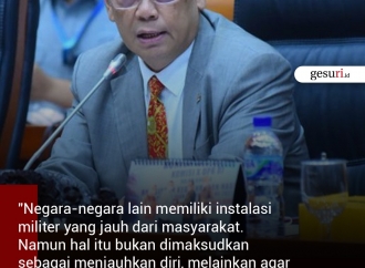 "Negara-negara lain memiliki instalasi militer jauh dari masyarakat..."