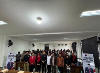 Banyu Biru Djarot Gelar Sosialisasi Empat Pilar Kebangsaan ke Warga di Mojokerto