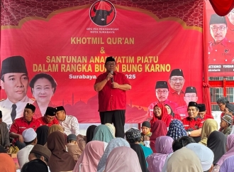 PDI Perjuangan Surabaya Gelar Khotmil Quran Dan Berikan Santunan Kepada 124 Anak Yatim Piatu