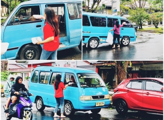 Bulan Bung Karno, PDI Perjuangan Sangihe Aksi Sosial Bagi Makanan Gratis di Kota Tahuna