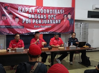 Banteng Kota Surabaya Kuatkan Konsolidasi Satgas Partai