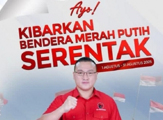 Kenneth Ajak Kibarkan Bendera Merah Putih Serentak