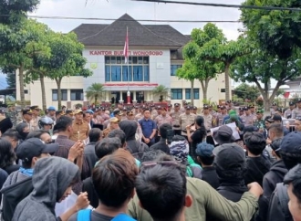 Aksi Solidaritas Ojol di Wonosobo Damai, Politisi PDI Perjuangan Temui Massa