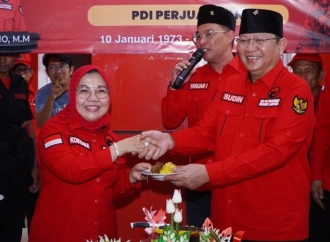 PAC PDI Perjuangan Bandarlampung Deklarasi Dukungan ke Kostiana, Sudin, dan Umar Ahmad