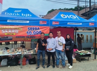 DPRD Karawang, Fernando Doklas Hadiri Pasar Murah dan Pameran Produk UMKM di Desa Cikampek Timur