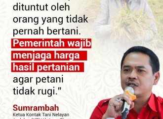 "Petani ini dituntut oleh orang yang tidak pernah bertani..."