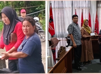 Fraksi PDI Perjuangan DPRD Kabupaten Bangka Bantu Warga Terdampak Puting Beliung