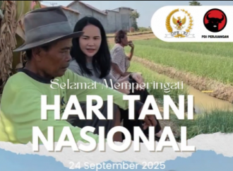 Hari Tani Nasional, Shanty Alda: Momentum Meneguhkan Kedaulatan Pangan dan Kesejahteraan Petani