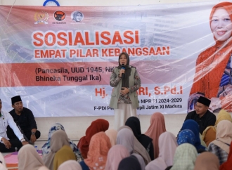 Ansari Sosialisasi 4 Pilar Kebangsaan Kepada Siswa MTSN Sumber Bungur