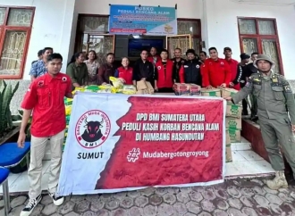 Banteng Muda Indonesia Salurkan Bantuan Aksi Solidaritas Kemanusiaan di Kabupaten Humbahas