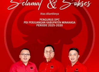 Robby Dondokambey Kembali Dipercaya Pimpin PDI Perjuangan Minahasa