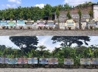 Karangan Bunga Berderet di Kantor DPC PDI Perjuangan Magetan, Sambut Kepengurusan Periode 2025 – 2030