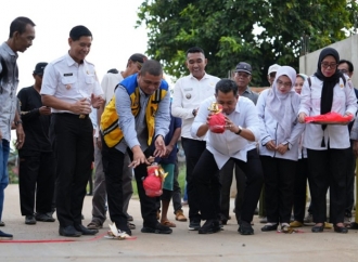 Bupati Banyuasin Askolani Resmikan Jalan Poros dan Jalan Lingkar Tanah Mas