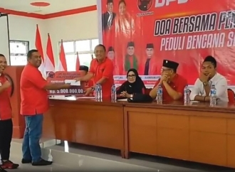 DPC PDI Perjuangan Rokan Hulu Hadiri Pelepasan Bantuan Peduli Bencana untuk Sumatera