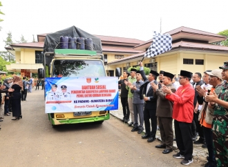 Parosil Mabsus Lepas Bantuan Pemkab Lampung Barat ke Sumbar