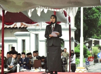 Bupati Dyah Kartika Pimpin Upacara HAB Kemenag Ke-80: Kerukunan, Energi Kebangsaan 