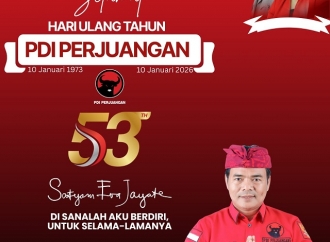I Ketut Suwendra: HUT ke-53 PDI Perjuangan, Disanalah Aku Berdiri Selamanya
